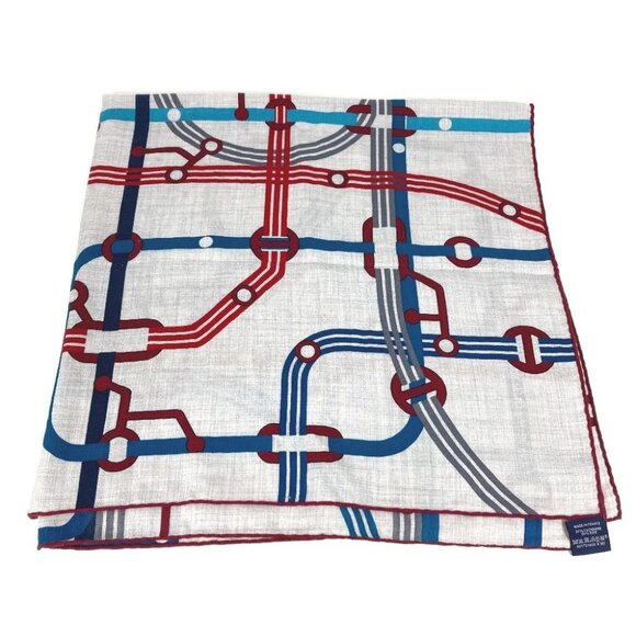 HERMES Pocket Soy Carre 100 H Carre100H Large Shawl Stole Scarf gray/Multicolore - Picture 2 of 16